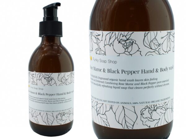 rose Maroc & black pepper hand & bodywash